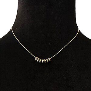 Julio Designs Necklace Gold Tone Beaded Detail Dainty Minimalist Adjustable